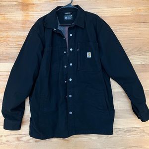 Carhartt Men's Canvas Fleece Lined Shirt Jacket Large